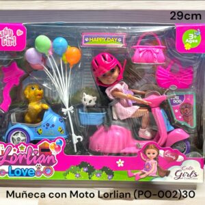 MUÑECA CON MOTO LORLIAN