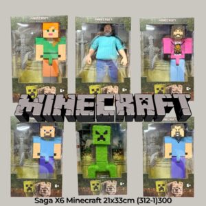 MINECRAFT MUÑECO GRANDE X 6 GRANDE 21X33