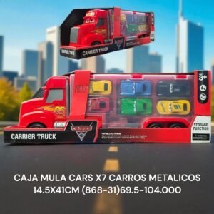 CAJA MULA CARS X7 CARROS METALICOS