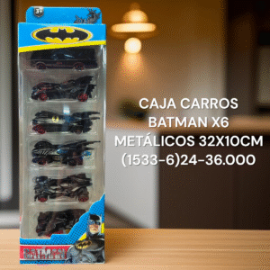 CAJA CARROS BATMAN X6 METALICOS